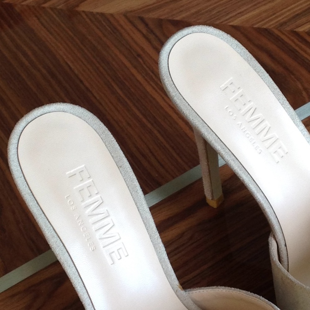 🍃🌹FEMME - Los Angeles 'Latte' Suede Stilettos - Picture 6 of 7